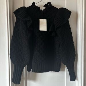 Sea Kudibal Sydnie Rws Black Frill Ruffle Sweater Pullover